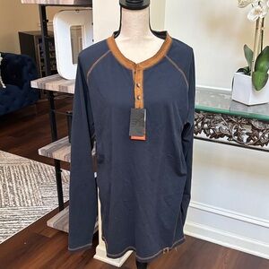 Legendary Whitetails Navy Recluse Raglan Henley size LT - Large Tall